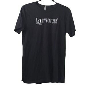 Kurvana Logo Black T-Shirt By Bella + Canvas Size M Cotton Crewneck Short Sleeve